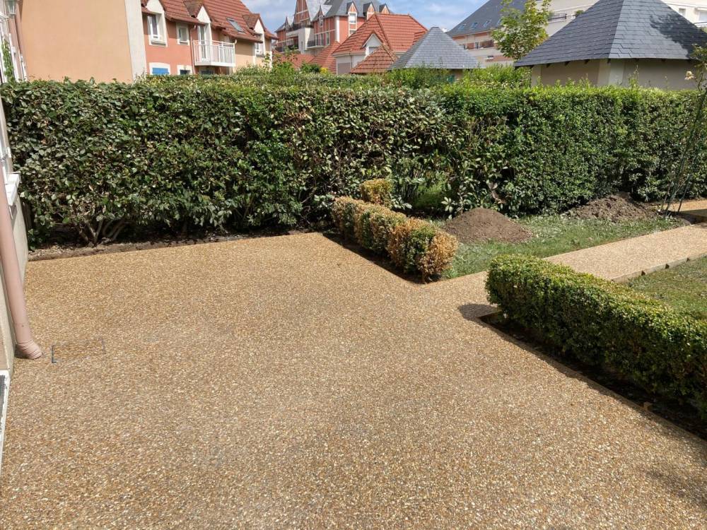 Béton drainant près de Caen